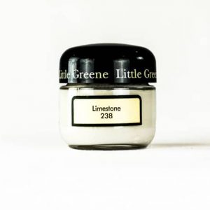 Little Greene Wandfarbe Tester Limestone 238 Farbe grau beige