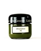 Little Greene Wandfarbe Tester Olive Colour 72 Farbe Grün Wand Dunkel