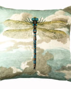 Designers Guild Kissen Dragonfly Blau-Türkis Cushion Quadrat Blau Muster