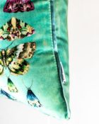 Designers Guild Kissen Issoria Jade Mint Türkis Schmetterlinge Samt Bunt Dekokissen