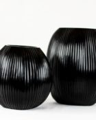 Guaxs Vase Nagaa Medium Schwarz Schwarz Deko Dekoration Black