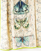 Designers Guild Decke Issoria Jade Grün-Blau Tagesdecke Decke Schmetterling Grün Beige