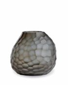 Guaxs Vase Otavalo Round Indigo Smokegrey Glasvase Design Vase hochwertiges Unikat