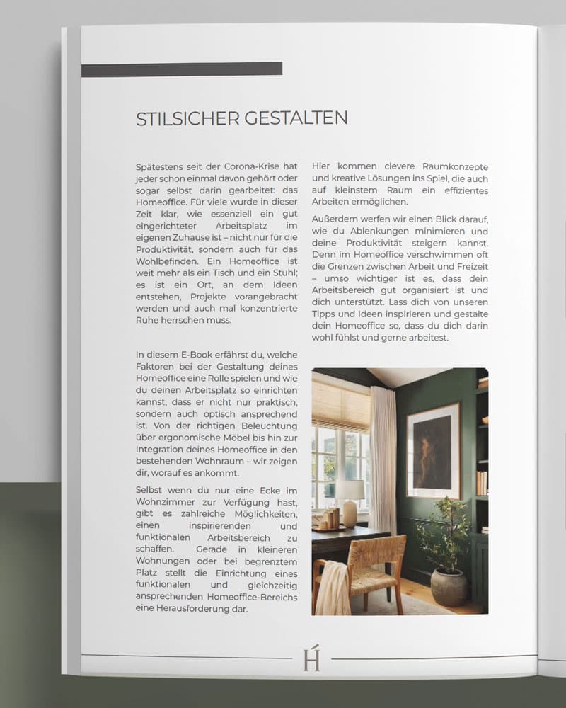 Homeoffice Idee Inhalt E-Book