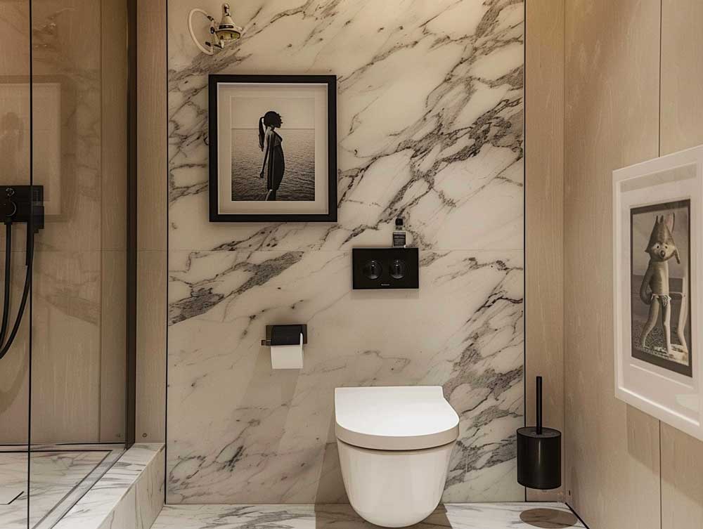 Marmor-4 Badezimmer Ideen marmor Cararra WC