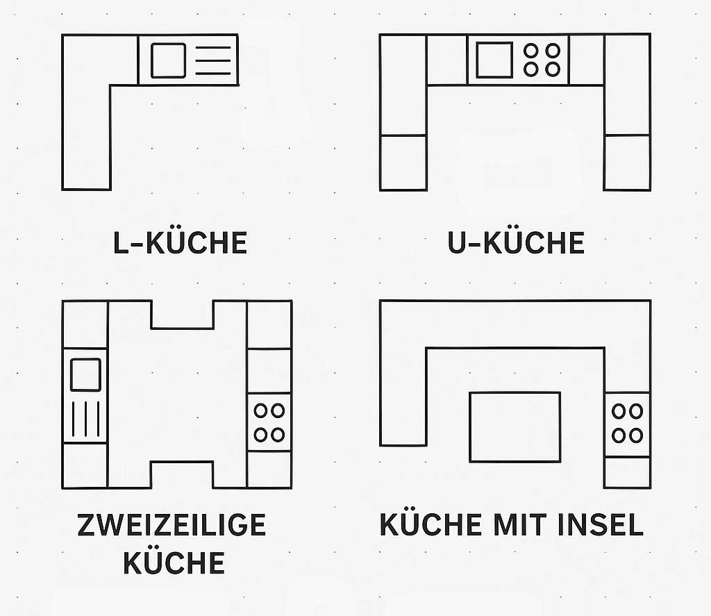 Hausbau Küchen formen