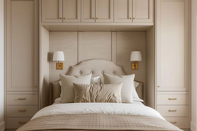 Schlafen-einbauschrank schlafzimmer mit eingebautem bett im schrank