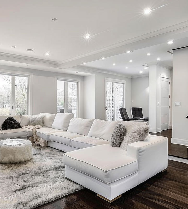 dont wohnzimmer weiss kalt deckenspots hell