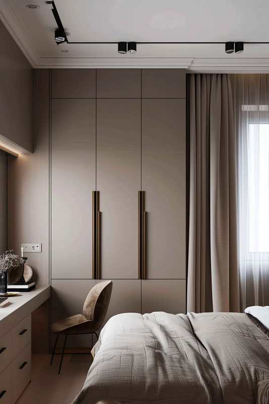 u7811531876_httpss.mj.run50_b2wEtrY4_elegant_modern_bedroom_i_6068d02d-2583-4a8f-8bd9-d55b6411d0f8_2 schlafzimmer mit schrank schreibtisch