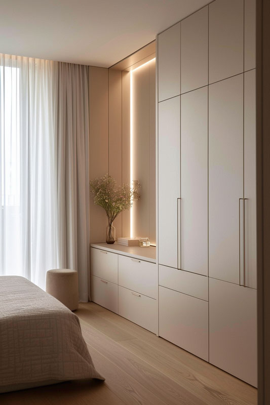 u7811531876_httpss.mj.runw5c-m9Rw6QQ_minimalist_bedroom_stora_e9b39437-2371-48d5-acc1-5f1debcde83e_2 schlafzimmer mit schrank spiegel ankleide